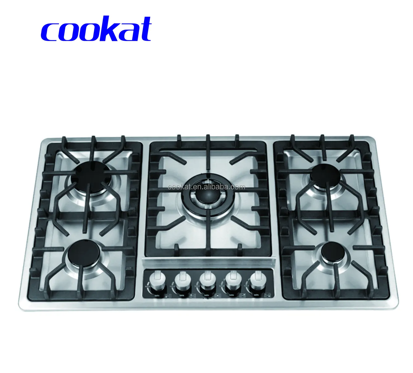 Double Burner Stainless Steel Table Gas Cooker,Gas Stove With Lpg,Ng Or Biogas Available