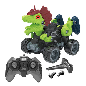 การออกแบบใหม่ถอดและประกอบ 4WD รีโมทคอนโทรลรถปิดถนนยานพาหนะของเล่น RC ไดโนเสาร์พร้อมไฟ LED และสเปรย์ - Product Image 5