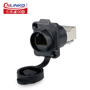 Enchufe Industrial IP68 8P8C RJ45 Conector a prueba de agua Tipo de conexión Ethernet RJ45 Conectores duales Cat5e Cat6 para red de conexión