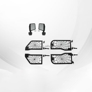 Mangan thép nhện nửa cửa sửa đổi gương chiếu hậu cho <span class=keywords><strong>Jeep</strong></span> <span class=keywords><strong>Wrangler</strong></span> JK / JL 2007-, ngoại thất xe phụ kiện trang trí - Product Image 2