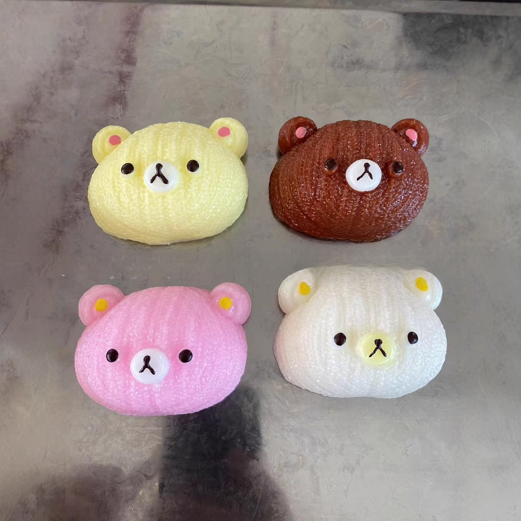 Tête d'ours tricotée colorée [aléatoire