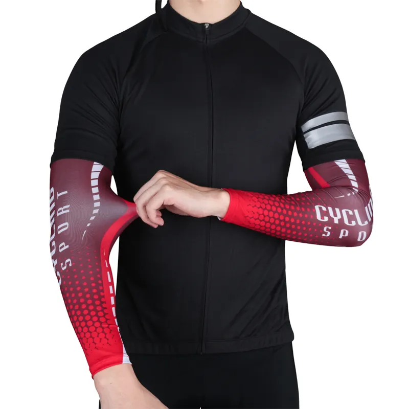 Mangas de mano con logo personalizado UPF 50 +, protección uv de secado rápido para bicicleta, ciclismo, correr, deportes al aire libre