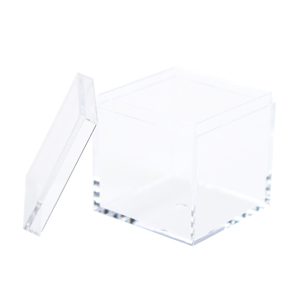 Clear Acrylic Plastic Square <strong>Cube</strong> Small Acrylic Box with Lid Storage Mini Acrylic <strong>Boxes</strong> Square Display Box Organizer Containers - Product Image 2