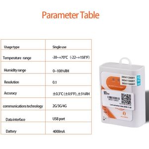 <strong>Time</strong> in <strong>Time</strong> Out Logger Portable Real <strong>Time</strong> <strong>Temperature</strong> Logger Monitoring Station Robust Reporting Via H7 Cloud - Product Image 4