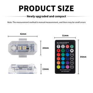 7 Colors Drone Strobe Light <strong>RC</strong> USB <strong>LED</strong> Anti-Collision Bike Tail /Model Aircraft Night Flying Mini Signal Flashing Warning Light