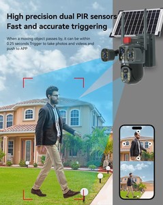 V380 Pro 4GソーラーCCTVカメラ8MP 4K HD 4-レンズ3スクリーンビュー360 ° PTZ PIR人間検出ワイヤレスWifiソーラーカメラ屋外 - Product Image 2