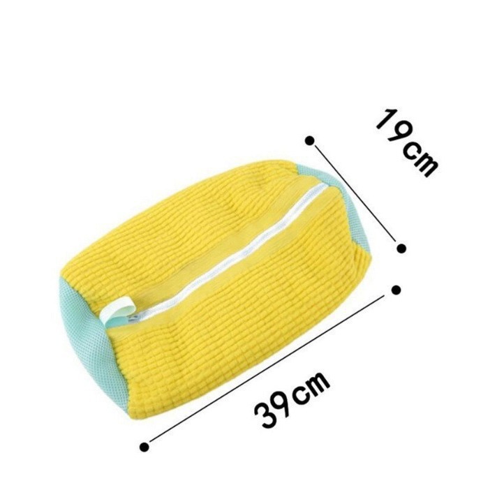 Shoe wash bag-yellow