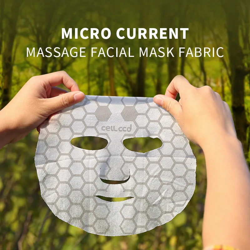 Foglio di maschera non tessuto Micro corrente bio degradazione tencel maschera facciale foglio per la cura della pelle del viso lenzuolo