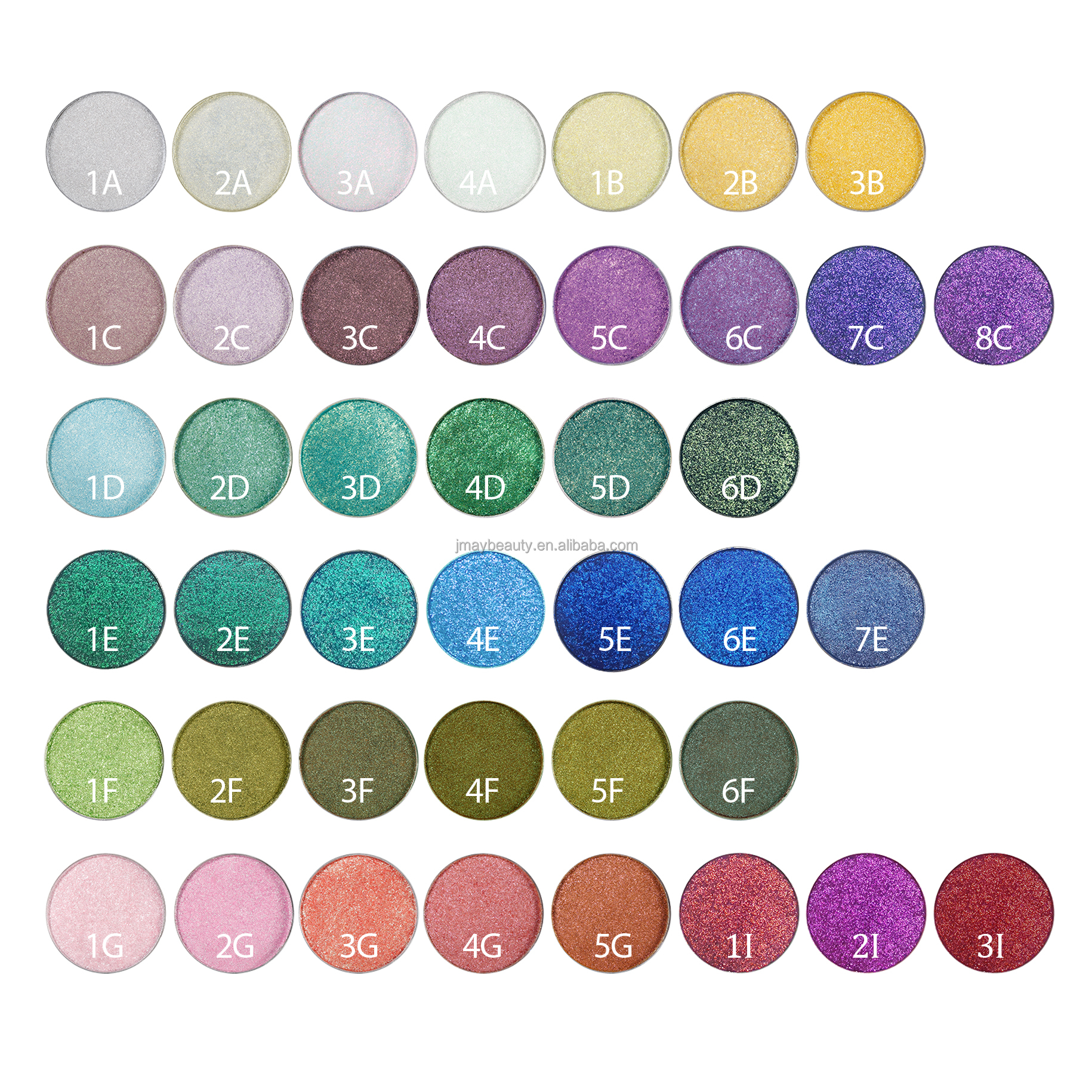 Fard à paupières duochrome emballé individuel