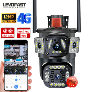 LEVOFAST yeni V380pro 4MP çift Lens 3 ekranlar insan otomatik izleme ses bebek izleme monitörü wifi 4G SIM kart açık güvenlik kamera - Product Image 1