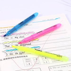 FOSKA Smooth Writing Wide and Narrow Lines <strong>Chisel</strong> <strong>Tip</strong> 5 Bright <strong>Highlighters</strong> Pen Set for Highlighting Your Notes Journals - Product Image 4