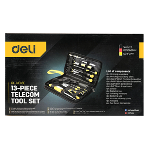 Deli EDL-C1013E #13pce of Household Daily Electrician Comprehensive Maintenance Box Manual Hardware Multi-functional <strong>Set</strong> - Product Image 3