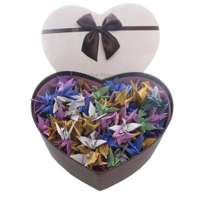 Handmade Glitter Paper Crafts Origami Birds For Birthday