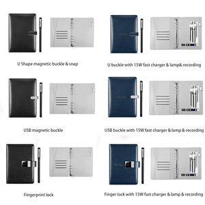 Masterben AI cuaderno inteligente diarios promocionales bolígrafo digital organizador de cuero banco de energía Bloc de notas con lámpara USB y grabación - Product Image 6
