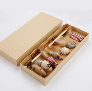 Dayanıklı naylon simülasyon fare Bite dayanıklı Catnip ile komik sopa kedi tüy oyuncak-Infused Sisal malzeme kedi Teaser - Product Image 1