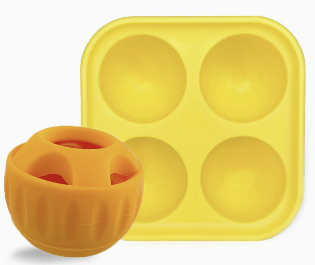 Orange set-sphere tray