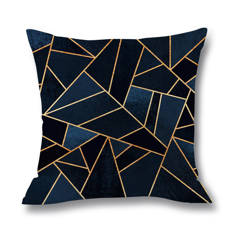 Colorful Geometric Digital Print Pillowcase Linen Cushion Cover