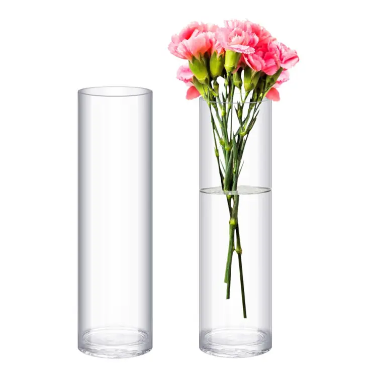 Ensemble de vases à bourgeons en verre, ensemble de 6 vases de vie transparents pour petits espaces sereins pour centres de table Home Decor vases en verre cylindre clair