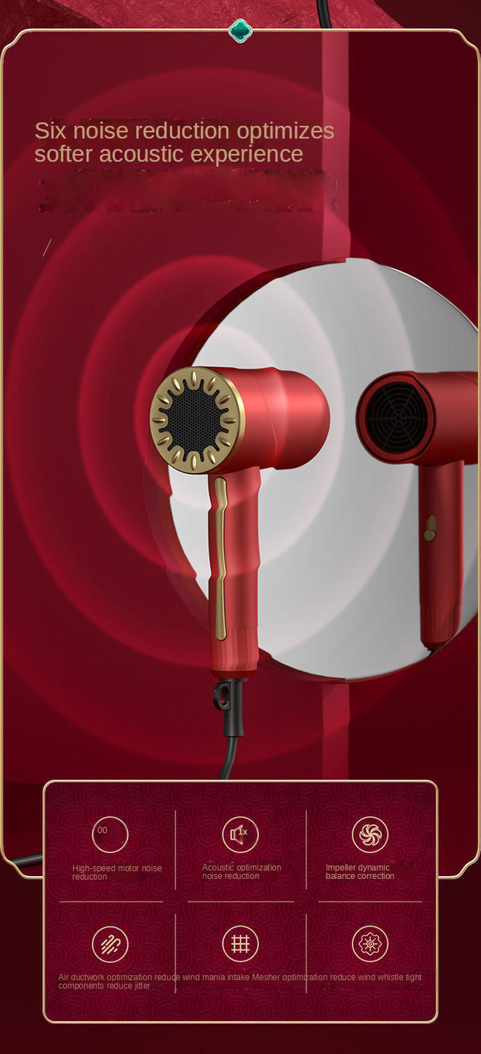 Amazon new fashion hair dryer negative ion hair care quiet and quick-drying household salon travel Professional hair dryer