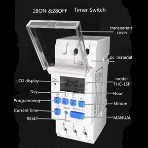 Interruttore automatico automatico programmabile campanello temporizzatore THC-15F Bi-volt Mini digitale Din Rail montato 110-240vac domotica Timer - Product Image 4