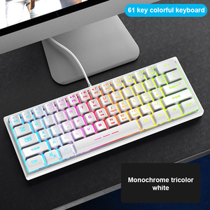 Leadingplus <strong>Custom</strong> Potable 61 <strong>Keys</strong> Mini Teclado Gamer Ergonomic RGB USB Wire <strong>Computer</strong> Gaming <strong>Keyboard</strong> - Product Image 4