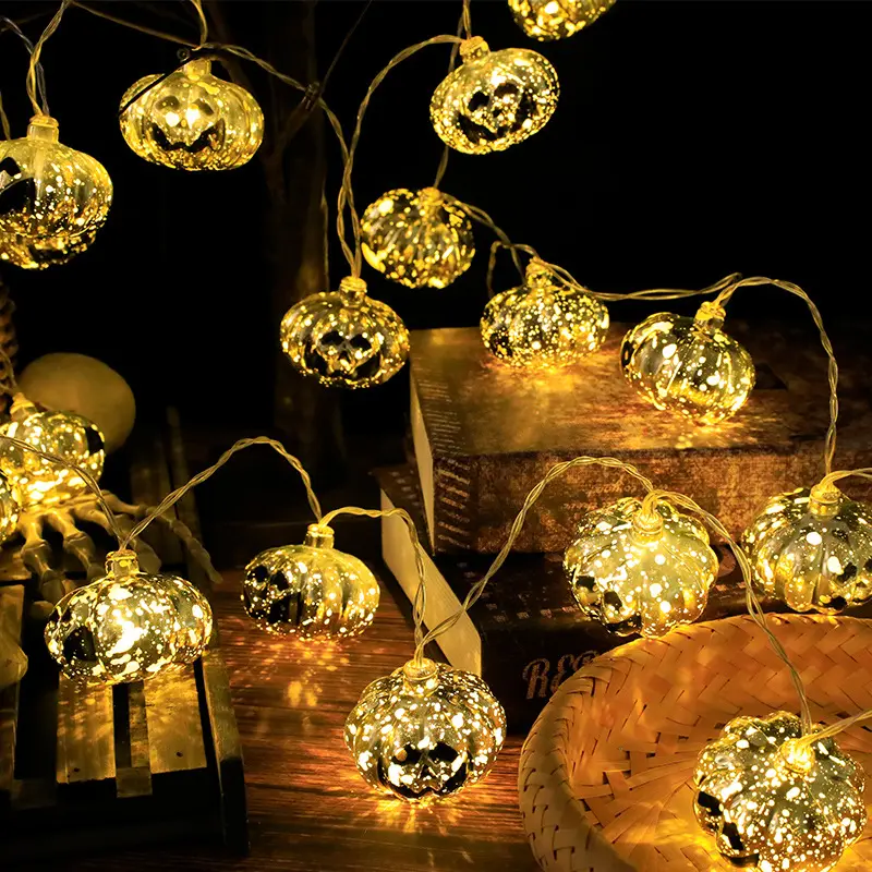 Halloween Geist Kürbis String Lichter Urlaub Girlande Party Dekoration Batterie LED Lichter Szene