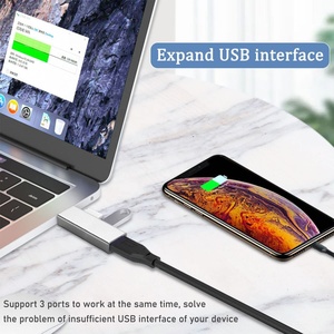 Sıcak 3-Port alüminyum USB 3.0 Hub USB C Splitter AU tak kablosuz bağlantı 15W çıkış gücü Laptop şarj adaptörleri PD fonksiyonu - Product Image 3