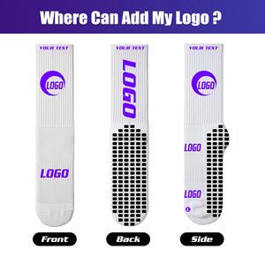 Nouveauté Chaussette antidérapante personnalisée Chaussette de football unisexe Chaussette de football respirante antidérapante avec logo personnalisé - Product Image 5