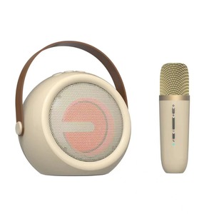 Portable for Bluetooth Speaker with RGB LED Lighting Microphone and 5W Power Output for Home <strong>K</strong> <strong>Small</strong> Family KTV New Handle - Product Image 5