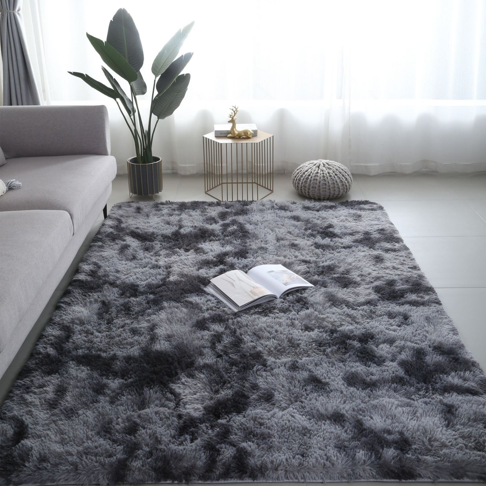 Tie-dye gris foncé
