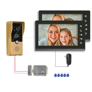 El Sistema de videoportero con cable de 7 pulgadas con timbre de cámara y monitor admite desbloqueo de intercomunicador de doble vía para Villa - Product Image 1