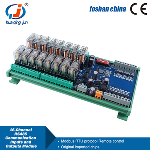 Huaqingjun-Módulo de salida de entrada de Comunicación RS485, 16 canales, DC12V, 24V, colector de cantidad de datos Modbus RTU para sistema de alarma - Product Image 2