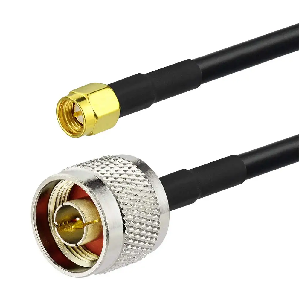 Adaptador N macho a SMA de baja pérdida con conectores impermeables, montaje de Cable Coaxial RG58 para antena de techo