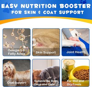 Kustom minyak Salmon untuk anjing dan kucing hewan peliharaan cairan suplemen Natural EPA <span class=keywords><strong>DHA</strong></span> asam lemak Omega 3 minyak ikan mendukung mantel kesehatan kulit - Product Image 4