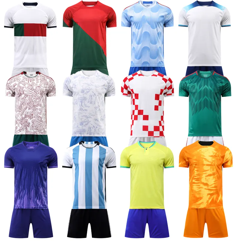 Camisa de futebol personalizada da seleção nacional de alta qualidade, conjunto de uniforme de futebol para treinamento, camisa Ronaldo, venda imperdível