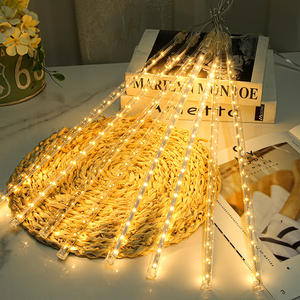 ไฟฝนดาวตก LED,สายตกขนาด50ซม. 80ซม. 8หลอดสำหรับปาร์ตี้งานแต่งงาน - Product Image 3