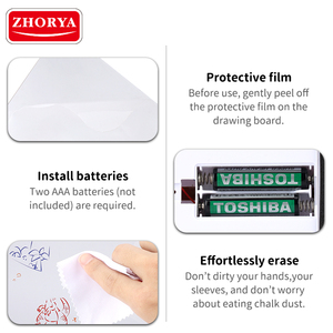 Zhorya子供用教育玩具発光パッド消去可能マジック3DライティングLED製図板子供用 - Product Image 5
