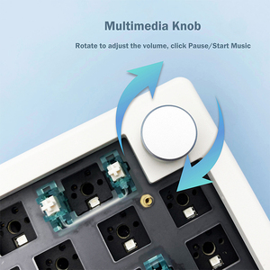 3 modos GMK67 Teclado mecánico Intercambiable en caliente Programable Inalámbrico BT 2,4