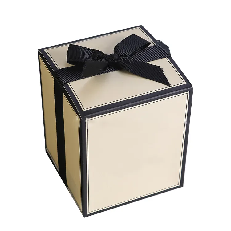 Le popolari scatole vuote per barattoli di candele in bianco e nero possono essere personalizzate con il logo