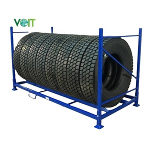 Sistema de estanterías para neumáticos de acero dulce con recubrimiento en polvo para manejo de materiales de apilamiento estable - Product Image 3