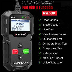 OBD2スキャナーKONNWEIKW590車エンジン診断ツール故障コードリーダー12V車用ライトトラック - Product Image 3
