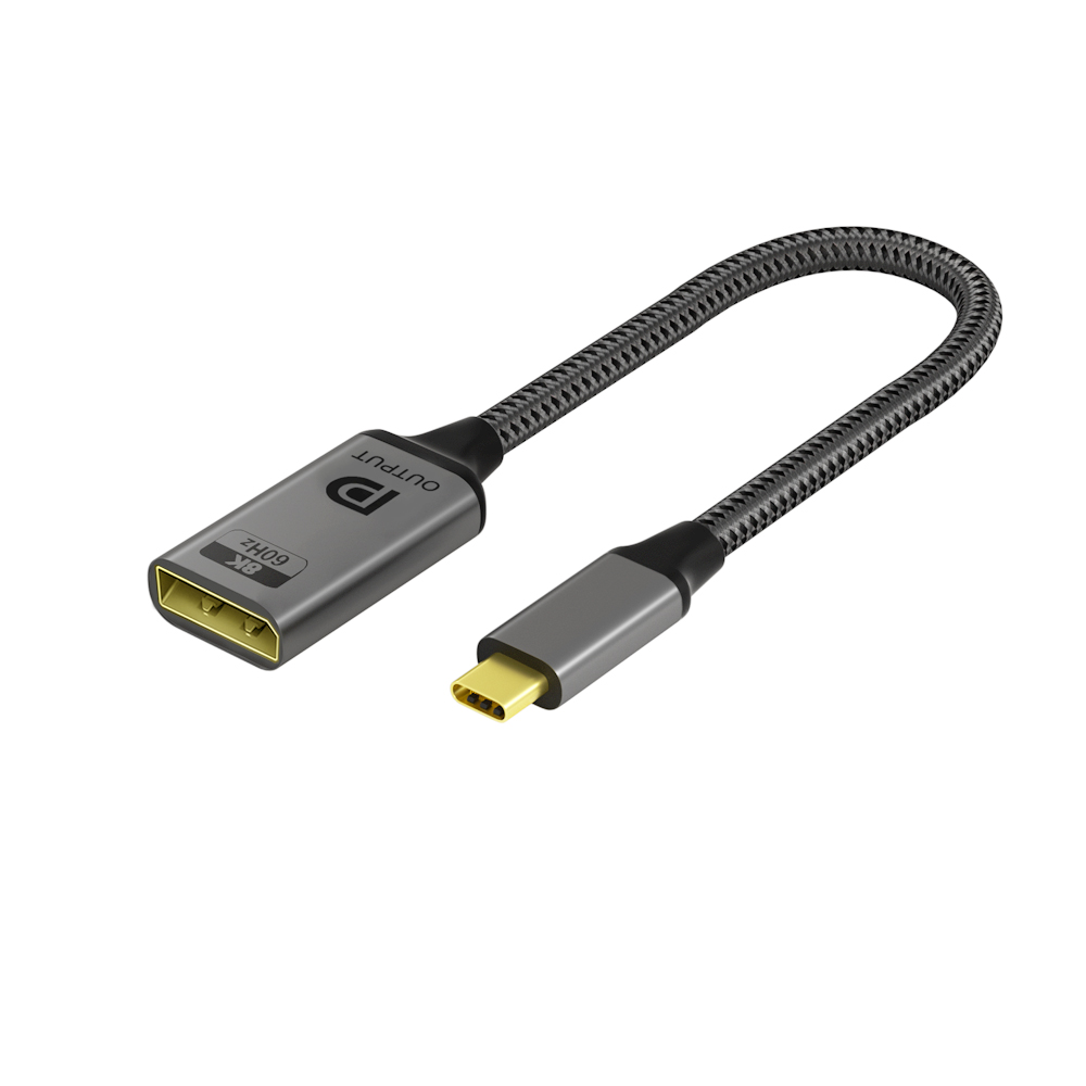 Gray Type-C to DP Adapter 8K@60Hz