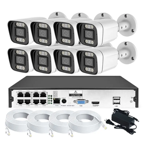 2MP彩色夜视POE IP摄像机2Way Talk 4CH 8CH NVR套件安全闭路电视系统深圳工厂多语言云CMOS - Product Image 1