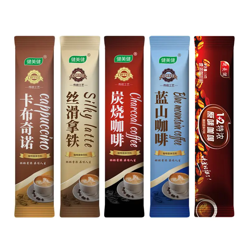 Three in One Blue Mountain Coffee Latte Cappuccino Original Black Coffee Instant Coffee Factory Wholesale OEM
