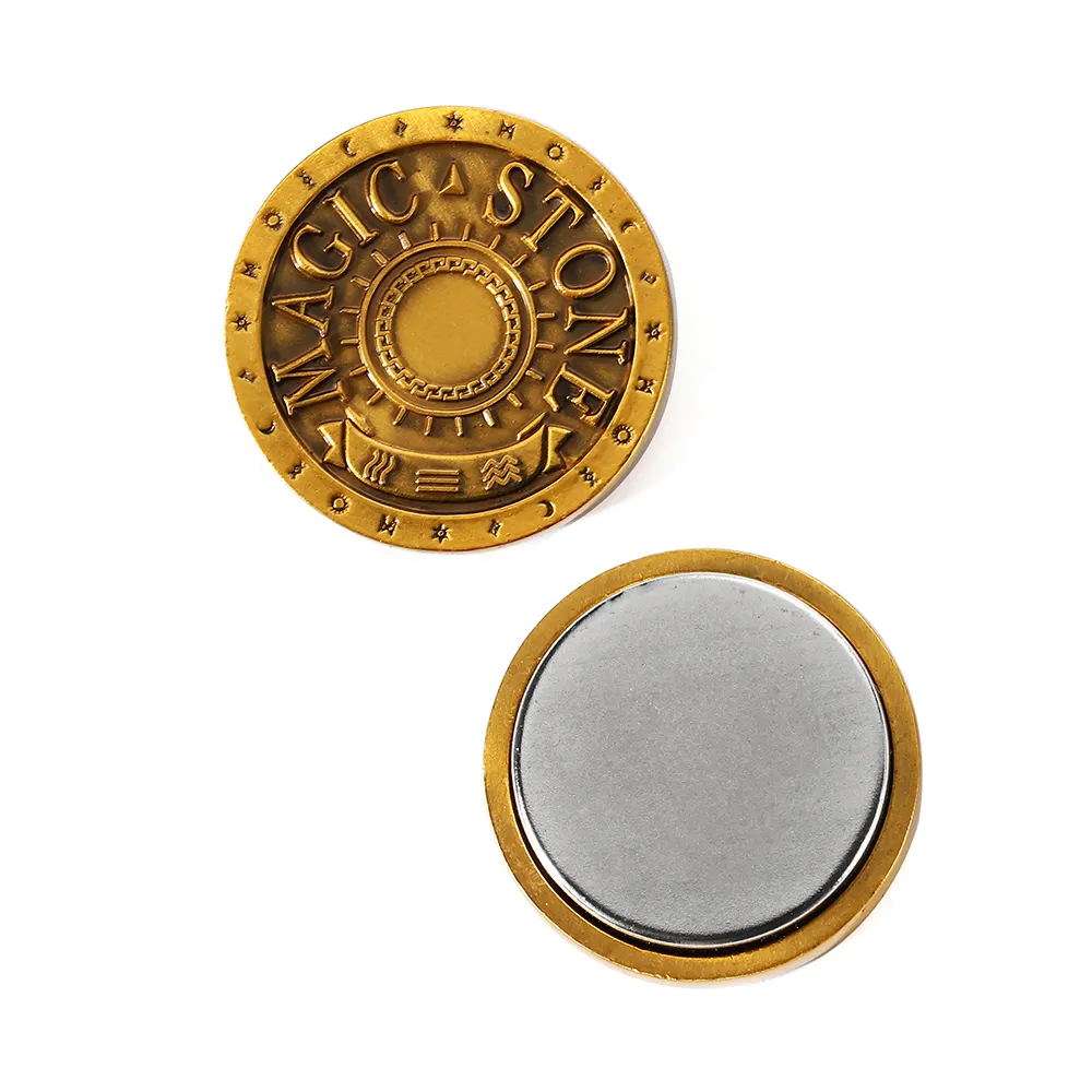 Kostenlose Kunst Werbe Kühlschrank Magnete Benutzer definierte 3D Metall geprägt Antik plattiert Tourist Souvenir Kühlschrank Magnete Münze