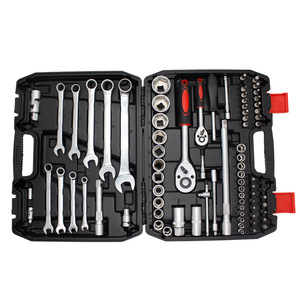 Toptan 82 parça oto tamir aracı kiti ile özel Logo mat CRV soket & kombinasyon anahtarı OEM desteği - Product Image 2