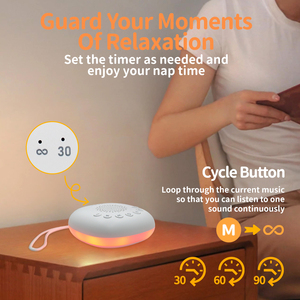 Factory Best White Noise Machine for Baby Portable <strong>Sleep</strong> Sound Machine for Sleeping Adults with Memory Function Night Light - Product Image 2