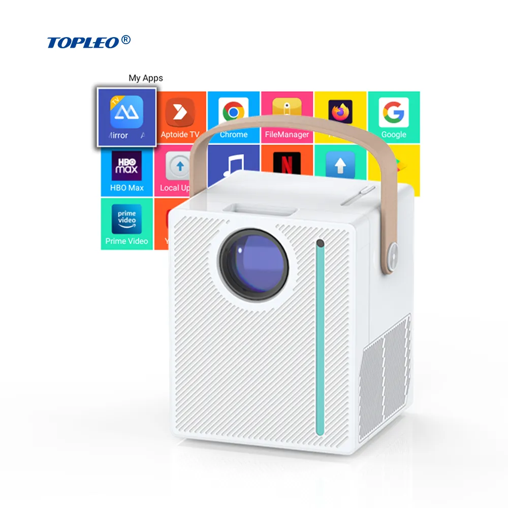 Topleo Lcd Video Projector Cinema Education Meeting Advertise smart android Home Theater lcd led small best outdoor projector