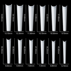 Hiçbir C eğrisi kare tırnak Tips çları-hayır C eğrisi uzun tırnak uçları-yimart 504 adet hiçbir C eğrisi XXXL kare düz yanlış Nail İpuçları whosale - Product Image 2