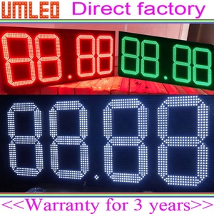 Открытый водонепроницаемый RF пульт дистанционного управления RGB большой 7-сегментный светодиодный дисплей 20 дюймов 24 дюйма 7-сегментный Led-освещение для заправок, дисплей - Product Image 2
